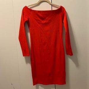 H&M off the shoulder red mini dress NWT